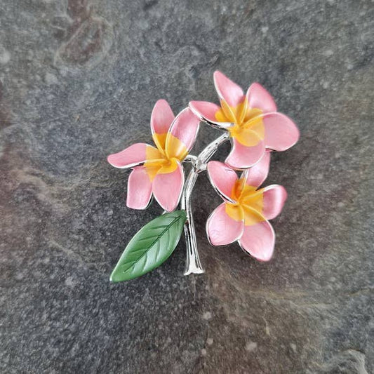 Jasmine Mango Brooch Silver Plated