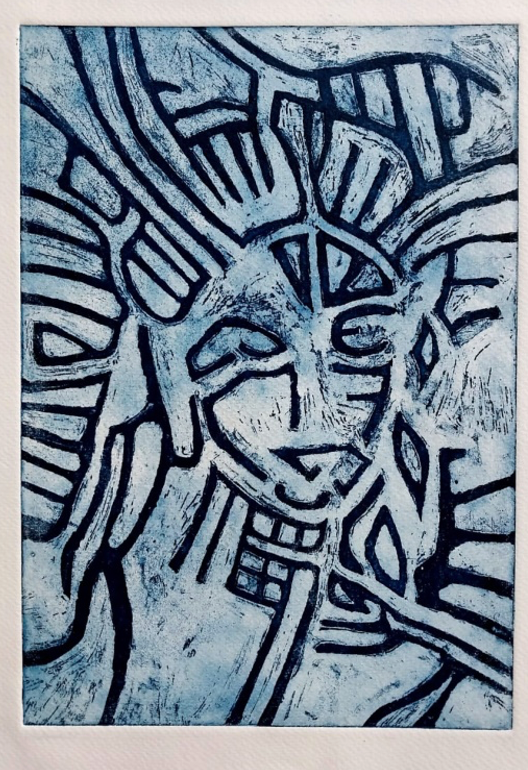 André Samuëls - Face of a Woman blue