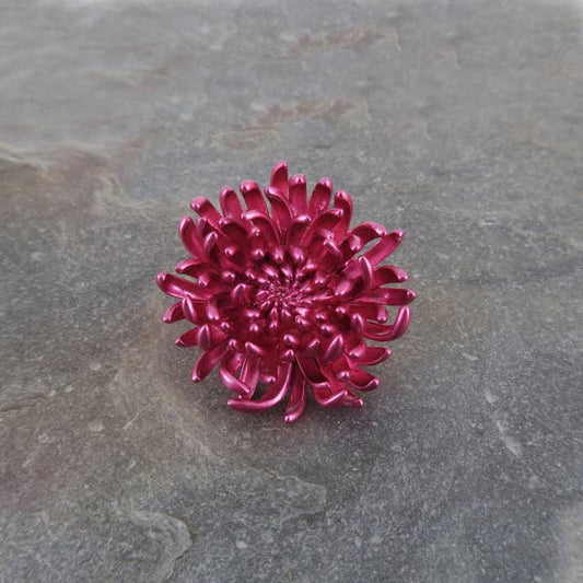 Chrysanthemum Pink Flower Brooch
