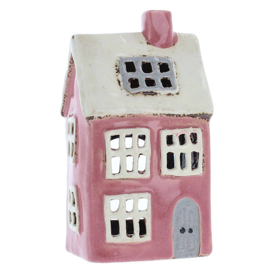 Village Pottery Bright Pink/White Tealight