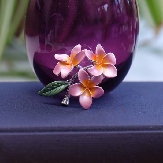 Jasmine Mango Brooch Silver Plated