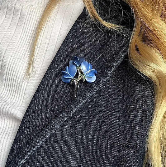 Sweet Pea Multi Colour Flower Brooch